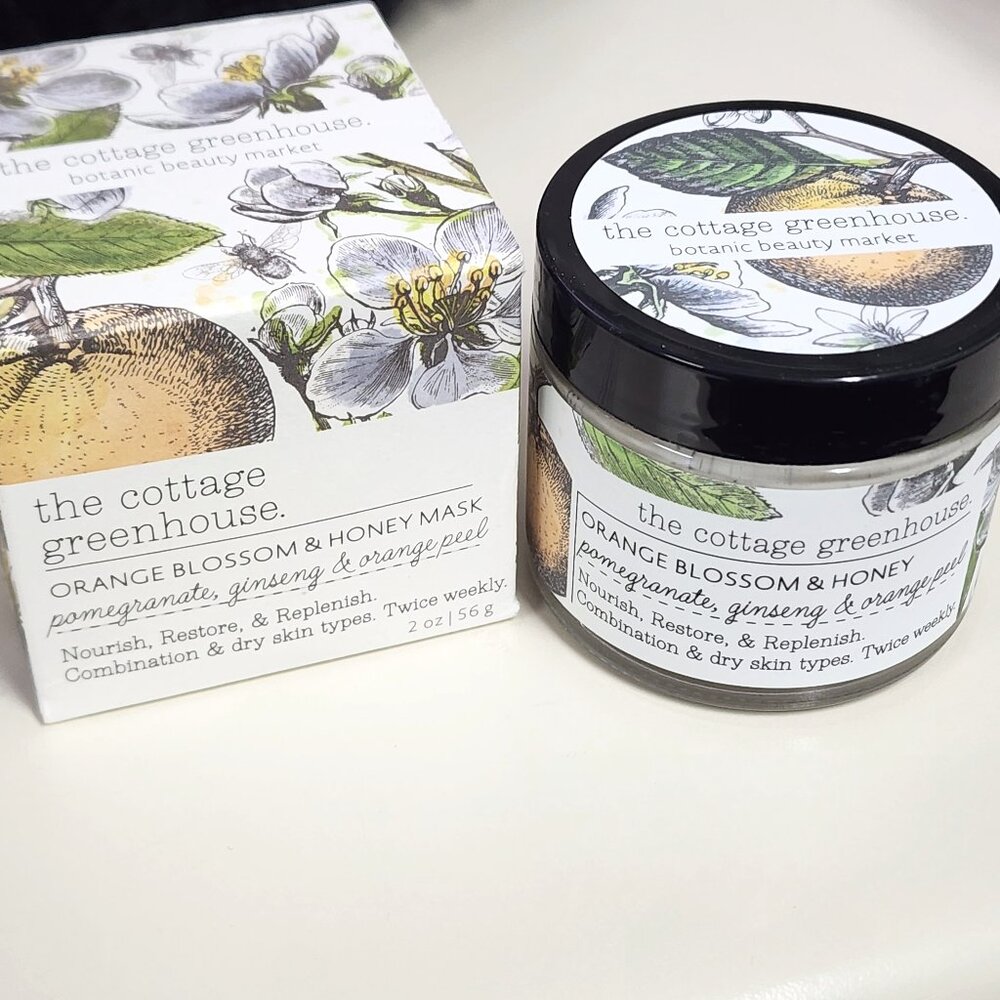 The Cottage Greenhouse ORANGE BLOSSOM & HONEY FACE MASK 2oz.